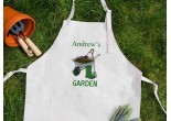 linen style personalised apron for gardening 